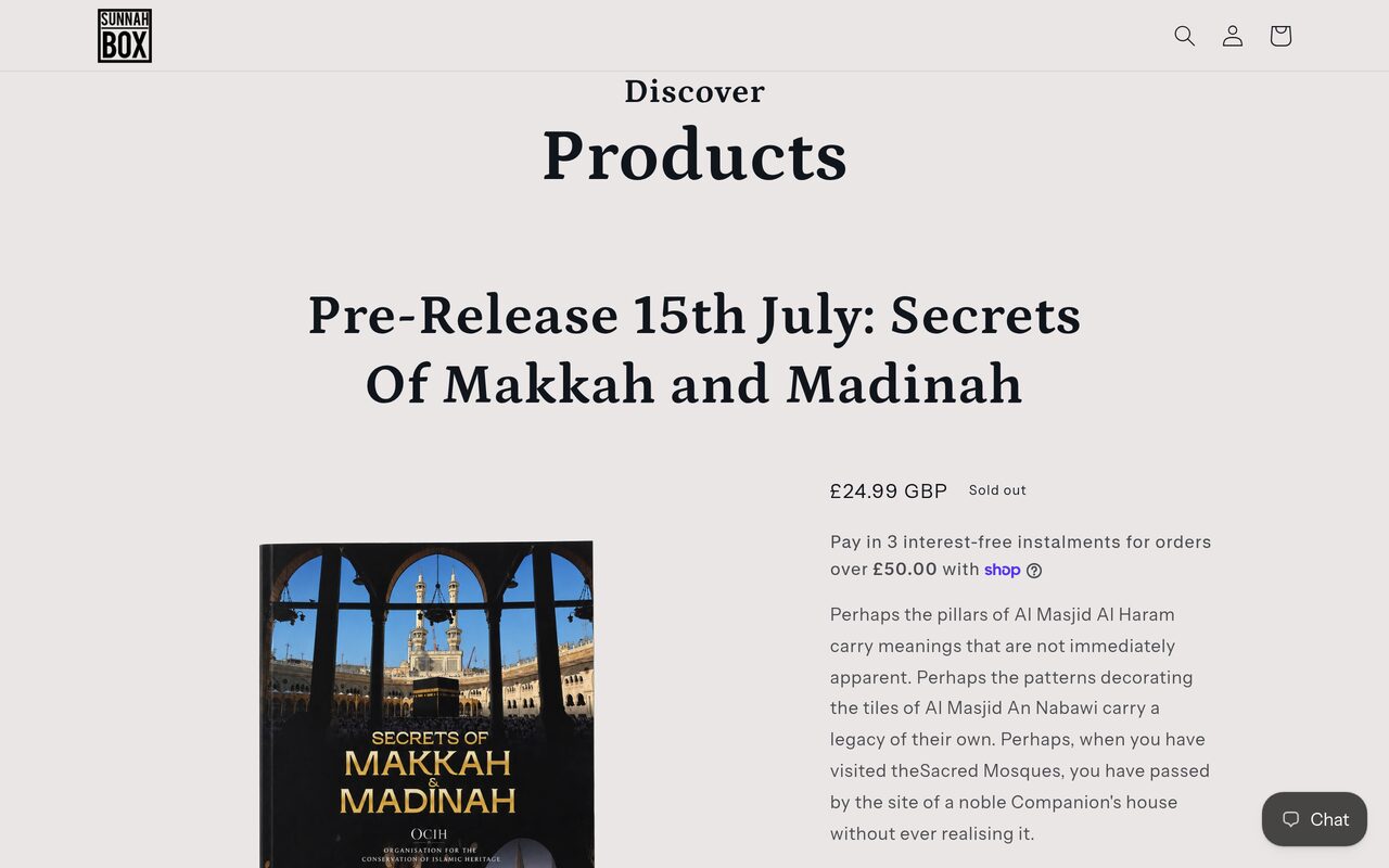 Muslim Box Co. homepage screenshot