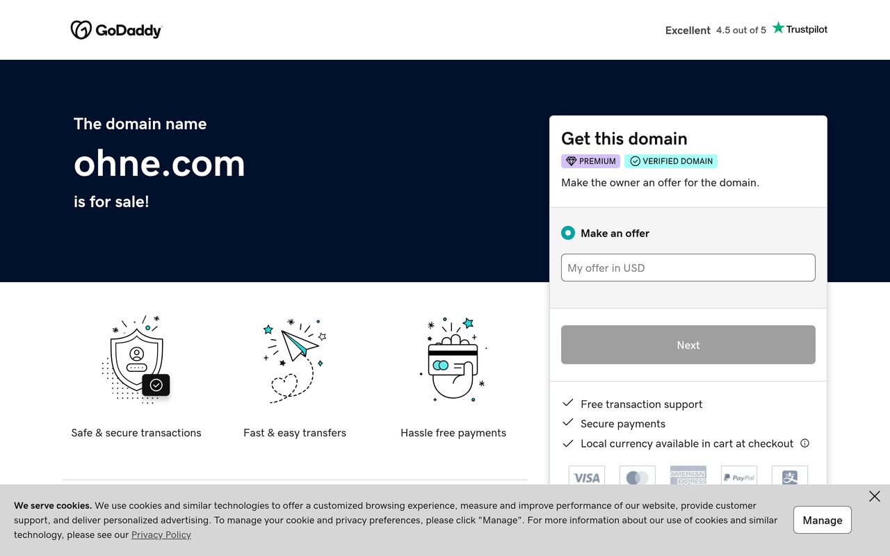 Ohne homepage screenshot