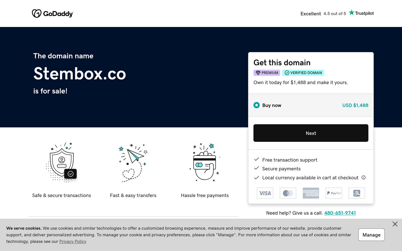 STEMBox homepage screenshot