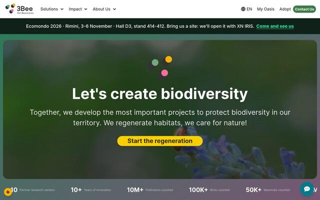 3Bee Adotta un Alveare homepage