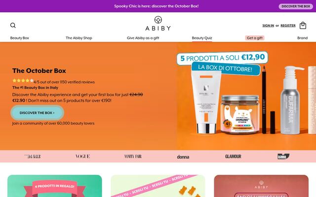Abiby homepage