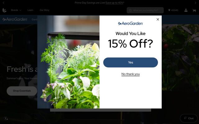 AeroGarden homepage