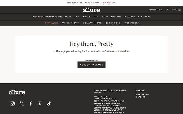 Allure Beauty Box homepage