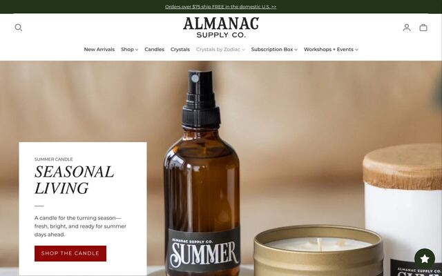 Almanac Supply Co. Quarterly Crystal Subscription homepage