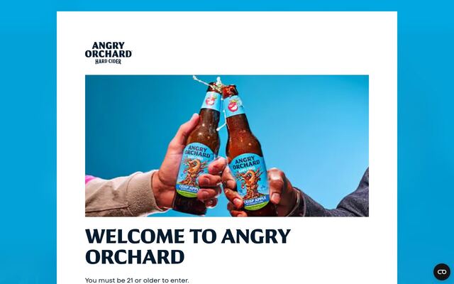 Angry Orchard Cider Club homepage