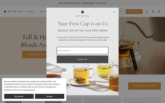 Art of Tea homepage