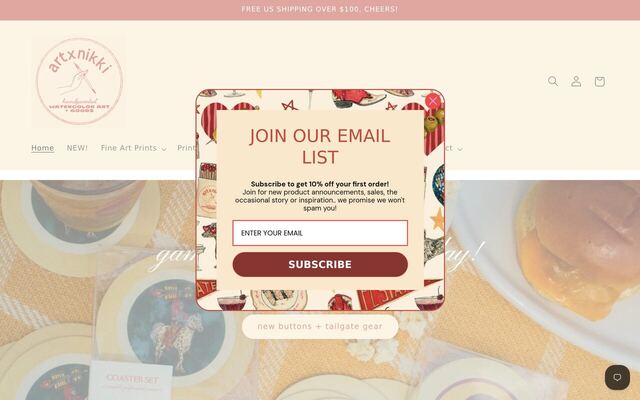 artxnikki Snail Mail Club homepage