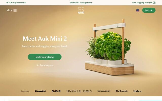 Auk homepage