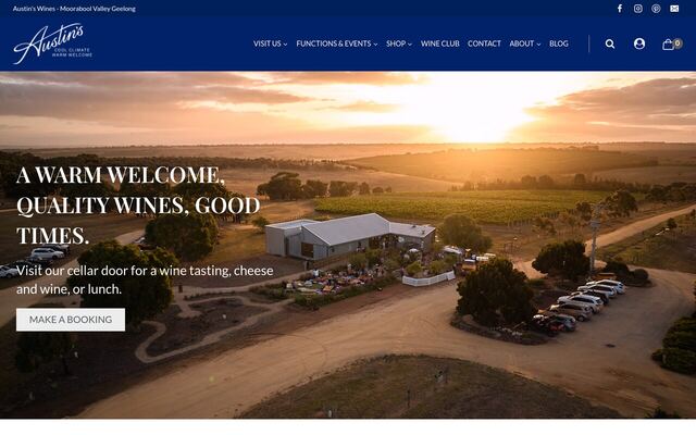 Austin's Wines Rent a Vine homepage