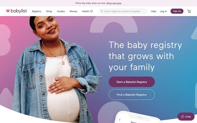 Babylist Hello Baby Box homepage
