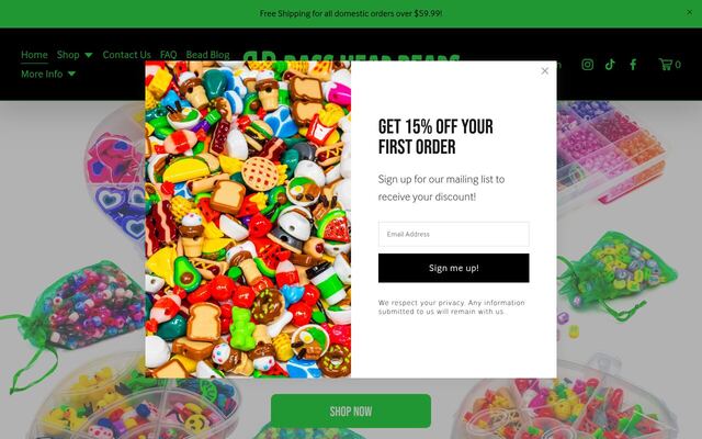 Bass Head Beads Monthly Bead Box homepage