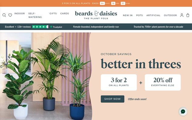 Beards & Daisies homepage