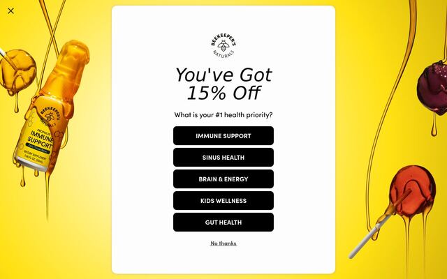 Beekeeper's Naturals Subscribe and Save homepage