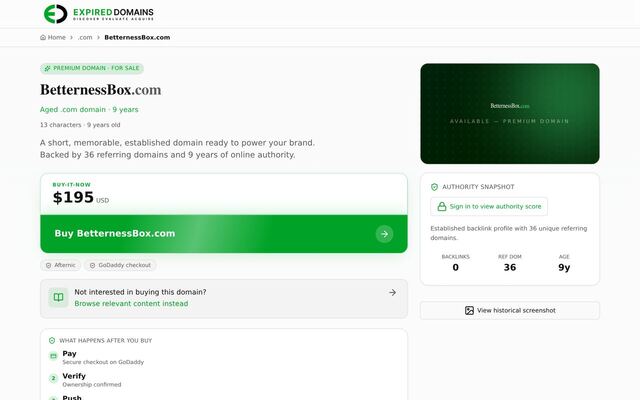 BetternessBox homepage
