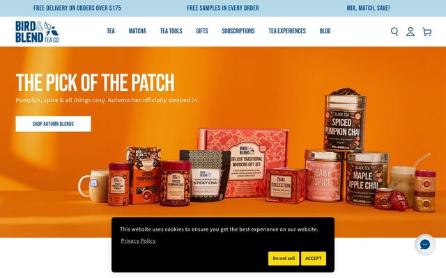 Bird & Blend Tea Club homepage