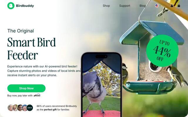 Birdbuddy Seed Subscription homepage