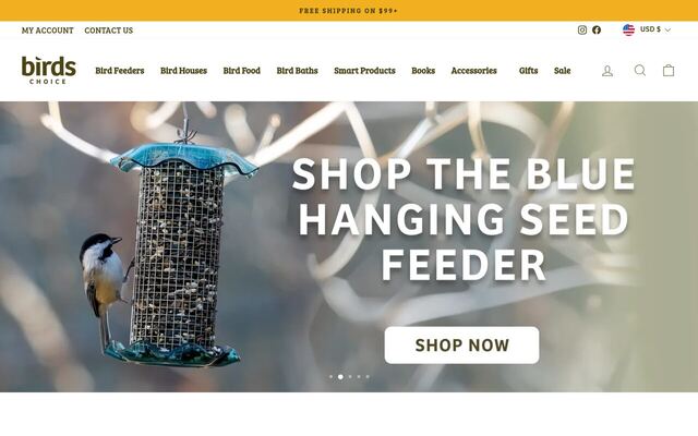 Birds Choice Bird Food Subscription homepage