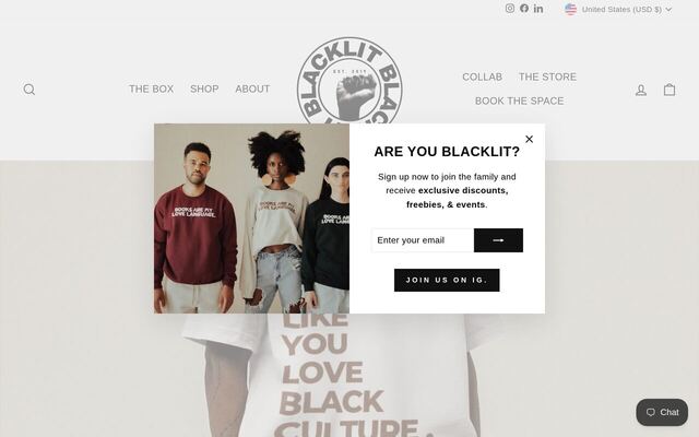 BLACKLIT homepage