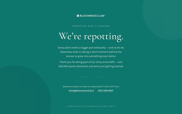 Bloombox Club Ireland homepage