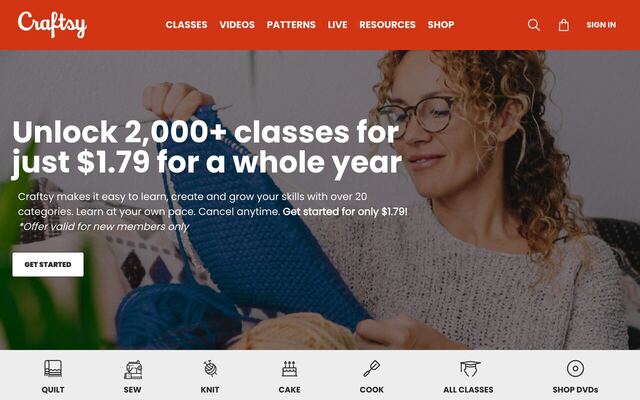 Bluprint (craft boxes, formerly Craftsy) homepage