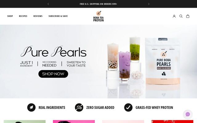 Boba Tea Protein homepage