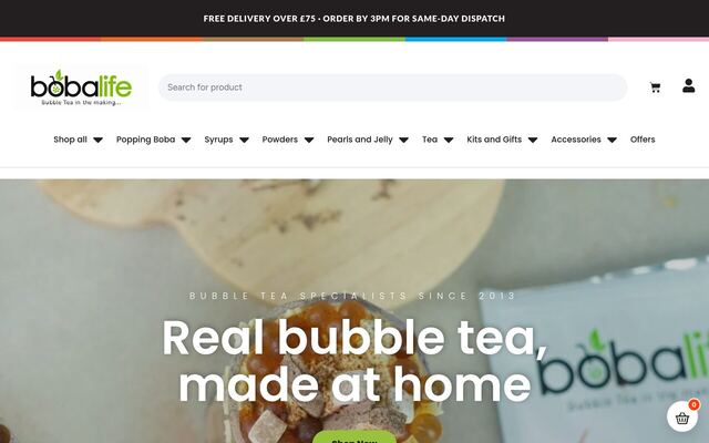 Bobalife homepage