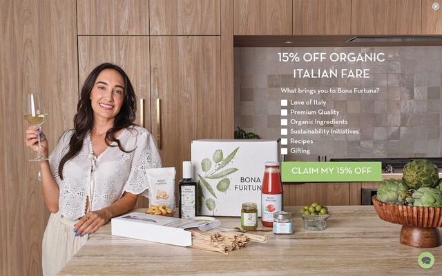 Bona Furtuna Pasta Subscription homepage
