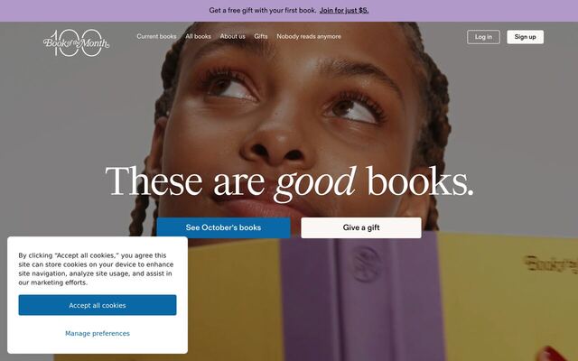 Book of the Month homepage