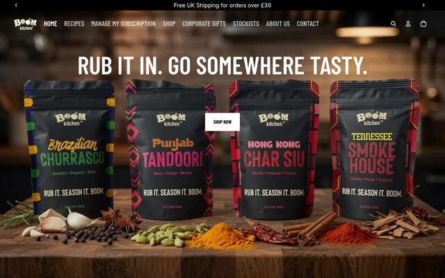 Boom Kitchen homepage