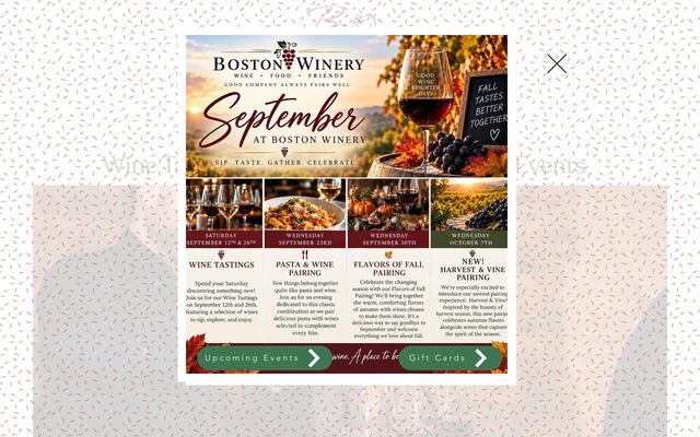 Boston Winery homepage