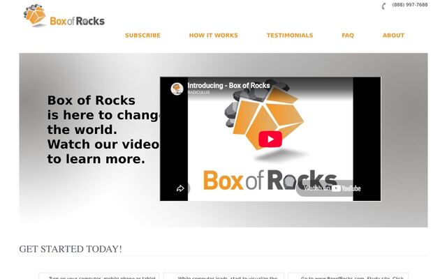 Box of Rocks homepage