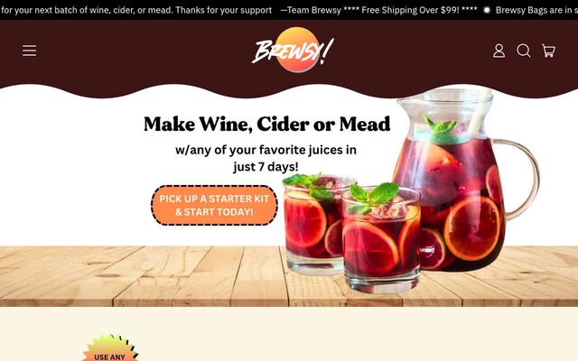 Brewsy homepage