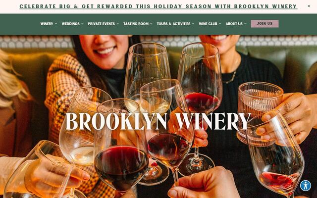 Brooklyn Winery homepage