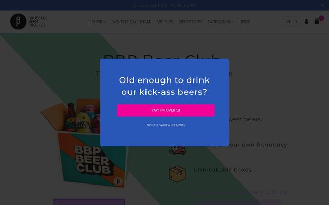 Brussels Beer Project Beer Club homepage