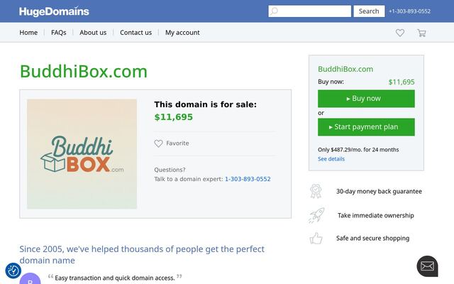 BuddhiBox homepage
