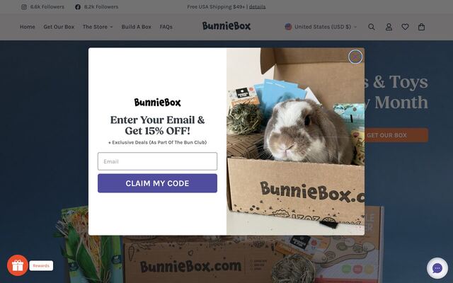 BunnieBox homepage