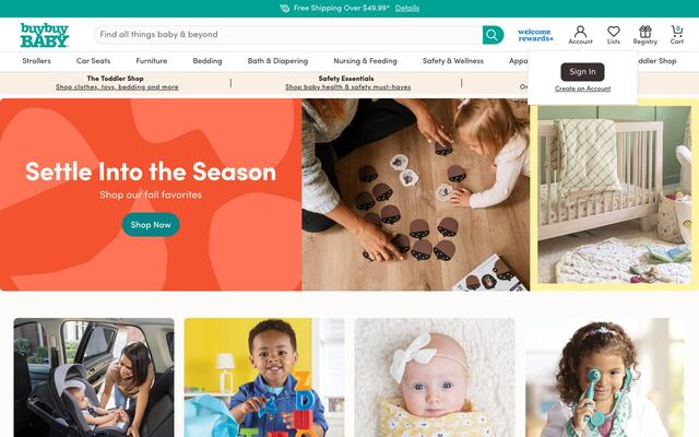 buybuy BABY Registry Goodie Bag homepage