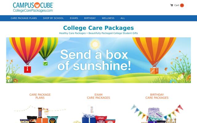 CampusCube (CollegeCarePackages.com) homepage