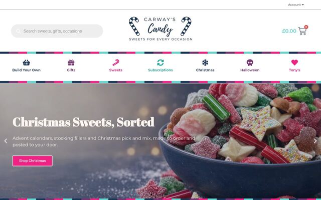 Carway's Candy Pick & Mix Subscription homepage