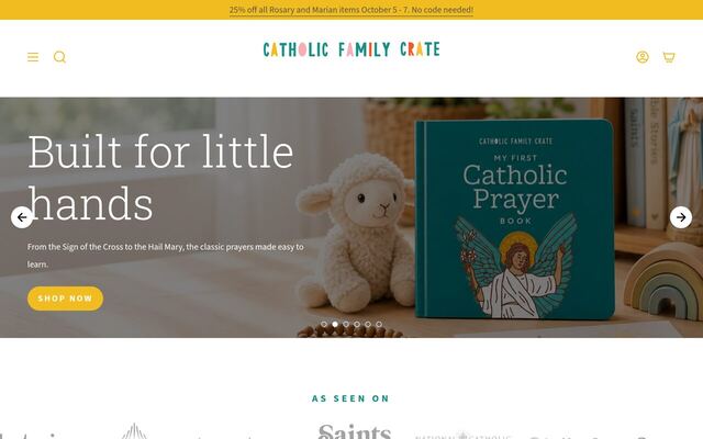 Catholic Family Crate homepage