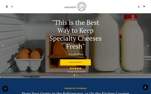 Cheese Grotto homepage