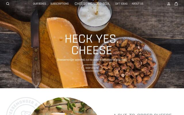 Cheesemonger Box homepage
