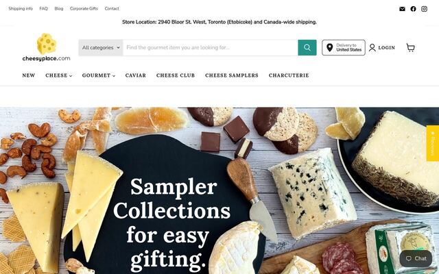 Cheesyplace Cheese of the Month Club homepage