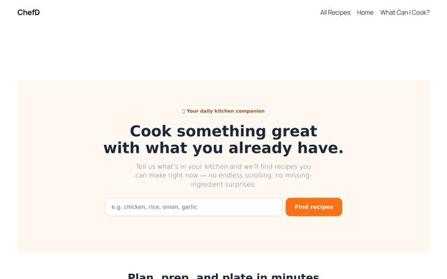 Chef'd homepage