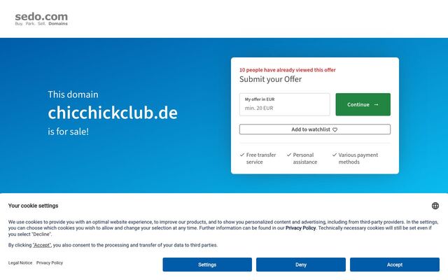 ChicChickClub homepage