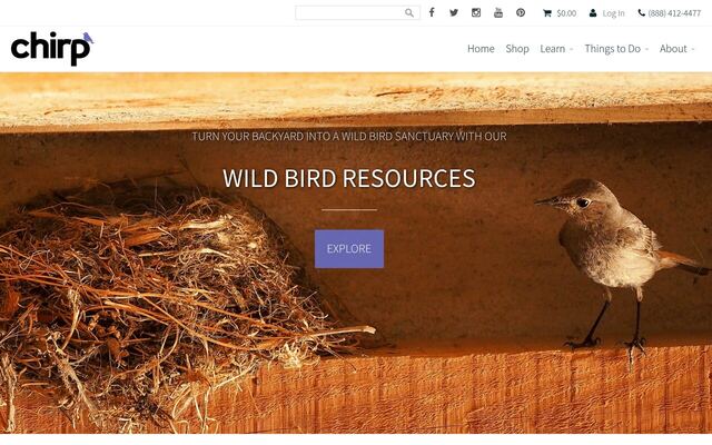 Chirp Nature Center Big Bear Wild Bird Seed Subscription homepage