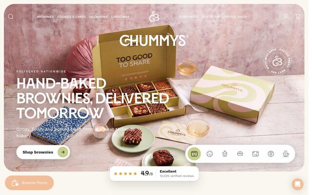 Chummys Bakery homepage