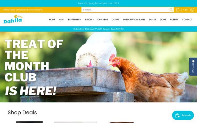 Clucks of Joy Subscription Box (Dahlia Pets) homepage