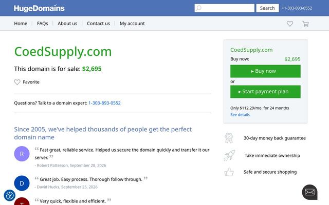 Co-Ed Supply homepage