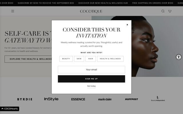 Cocotique homepage